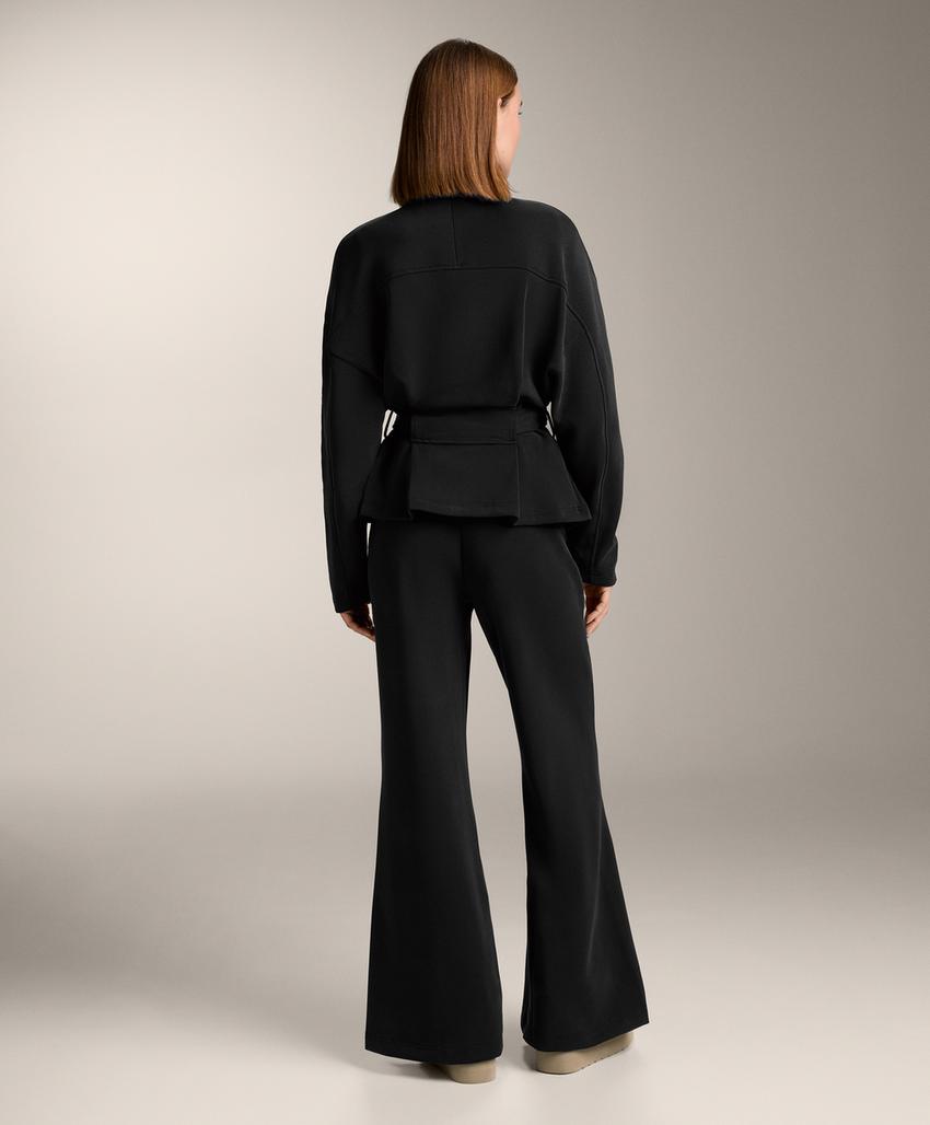 Пальто с пояском из микромодала