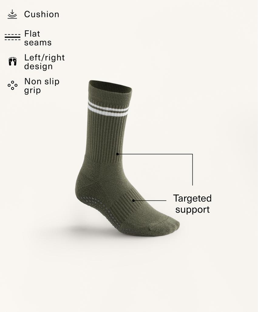 Носки для йоги и пилатес из классического хлопкового смесового материала, 2 пары