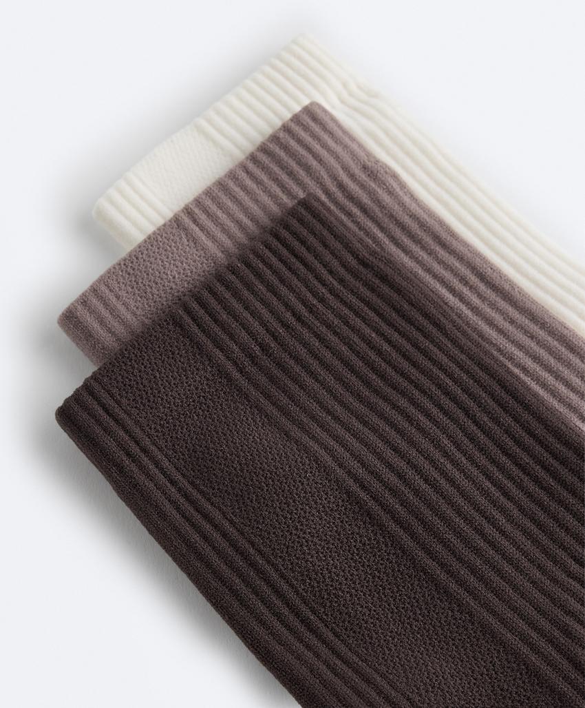 Набор из 3 пар классических спортивных носков из полиамидного смесового волокна