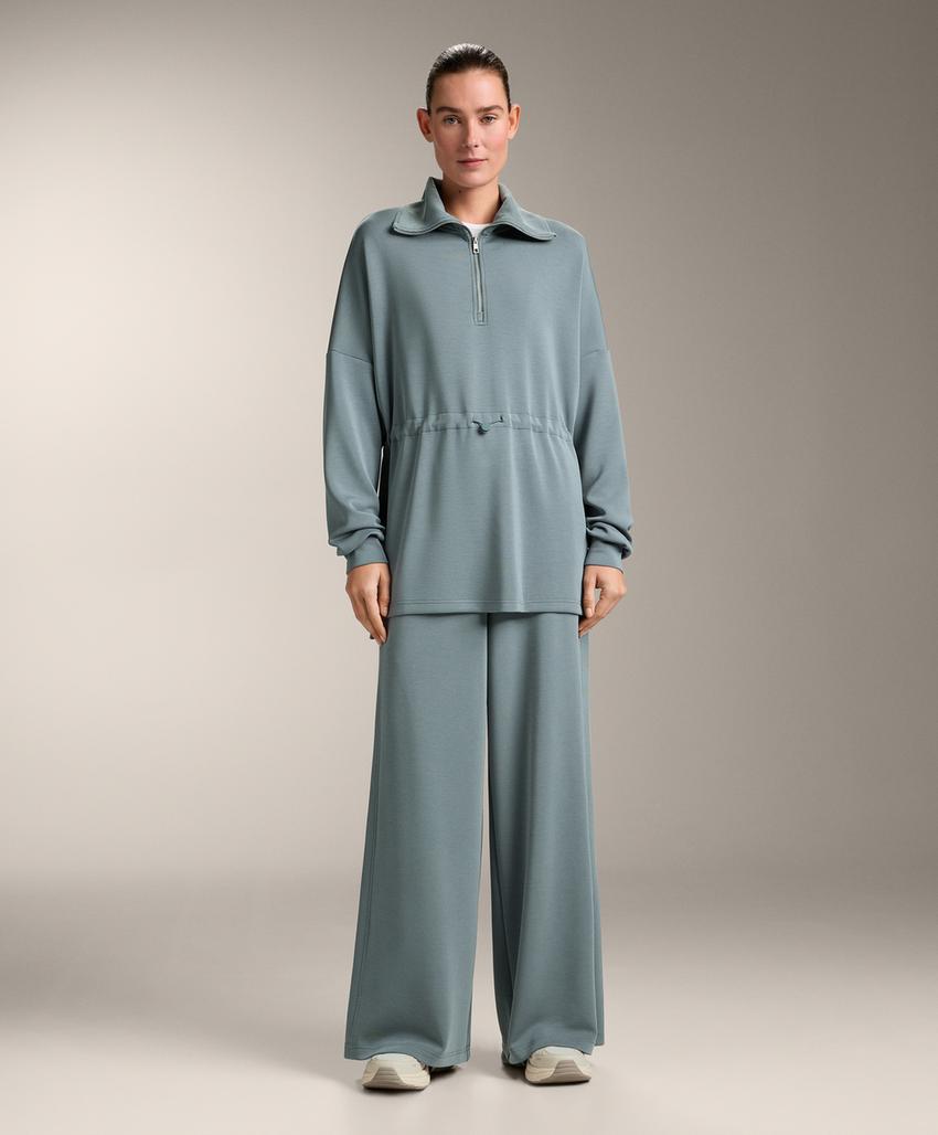 Толстовка на полумолнии из модала с мягким прикосновением