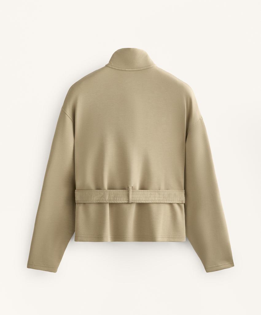 Пиджак с поясом из мягкого материала с модалом