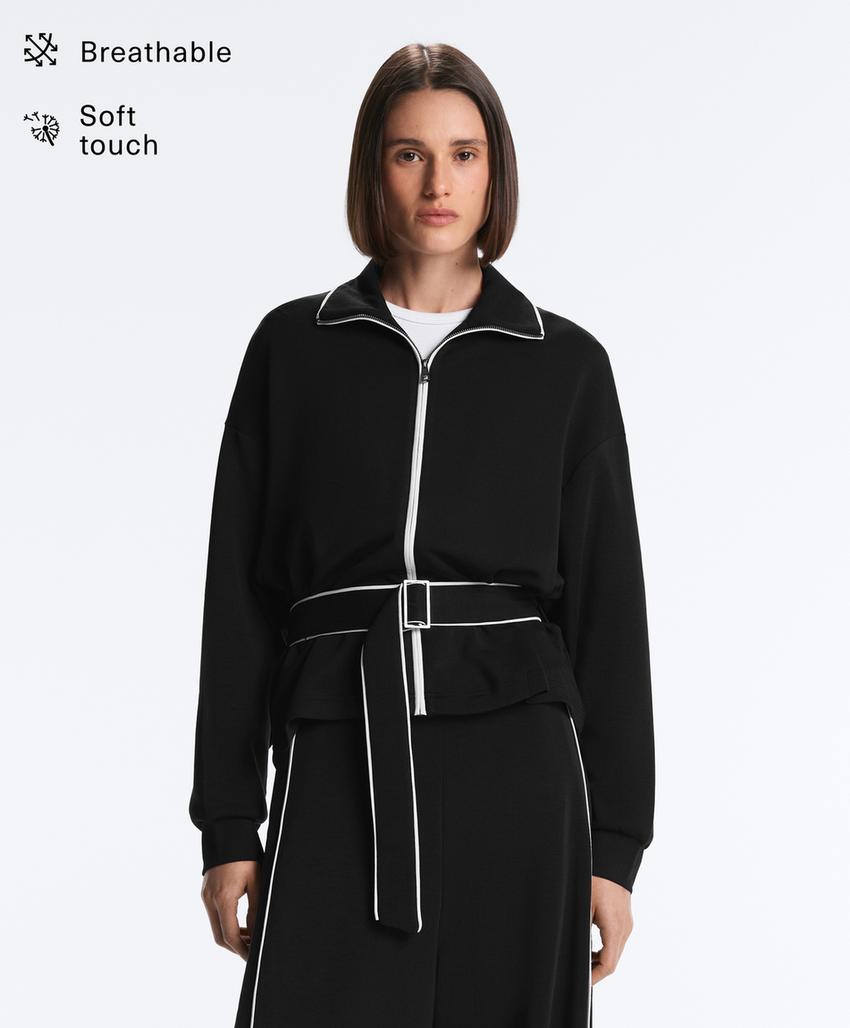 Куртка с мягким касанием из модала и деталями-кантом