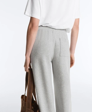 Прямые брюки из меланжевого пике- Заказать в России