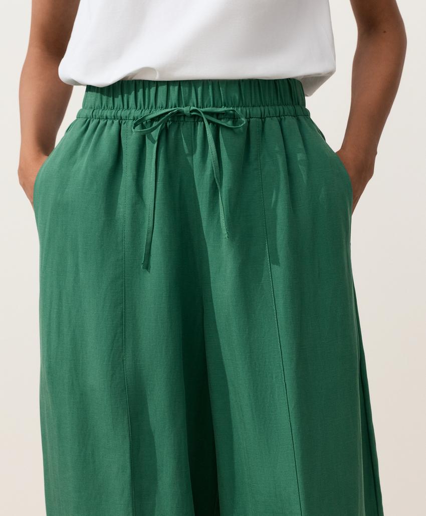 Брюки-Balloon со швами из смесовой ткани с лиоцеллом и 24% льна