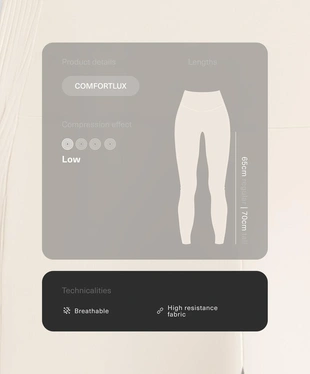 Легинсы COMFORTLUX в рубчик до щиколотки с высокой посадкой, 65 см- Заказать в России