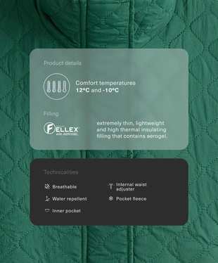 Короткая утепленная куртка FELLEX® AEROGEL- Заказать в России