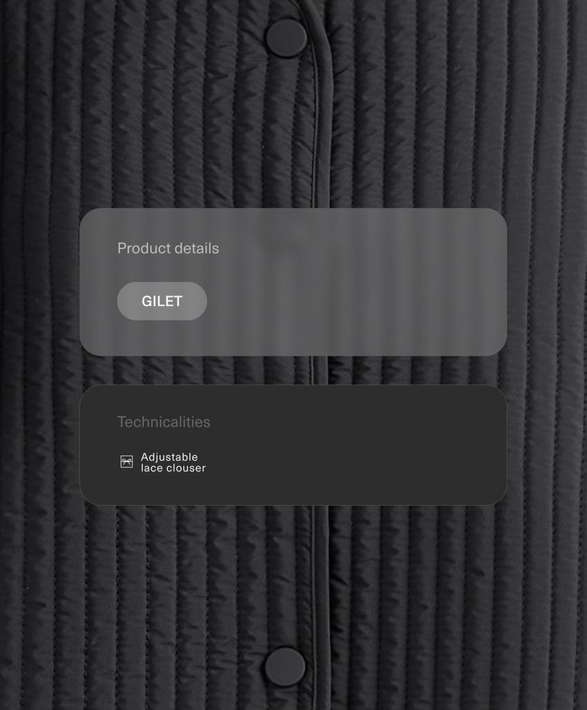 Тонкий стеганый нейлоновый жилет