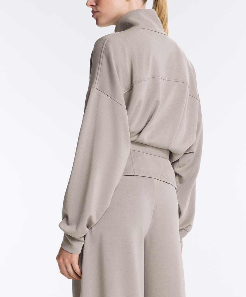 Куртка-корсет с поясом, модал, мягкая