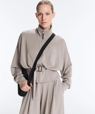 Куртка-корсет с поясом, модал, мягкая- Заказать в России