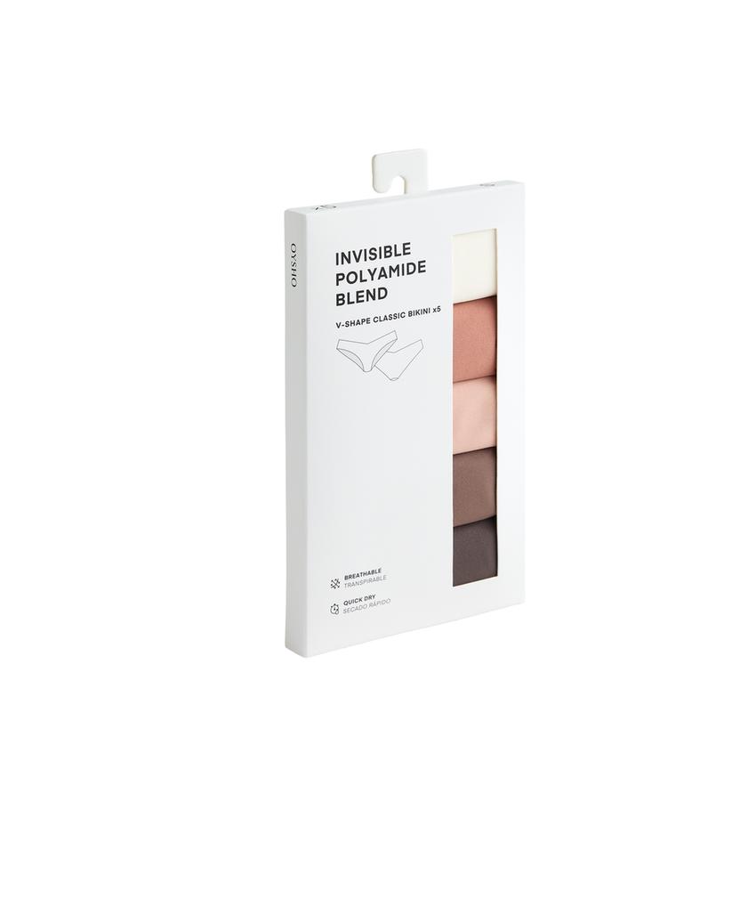 5 polyamide blend U-cut classic bikini briefs