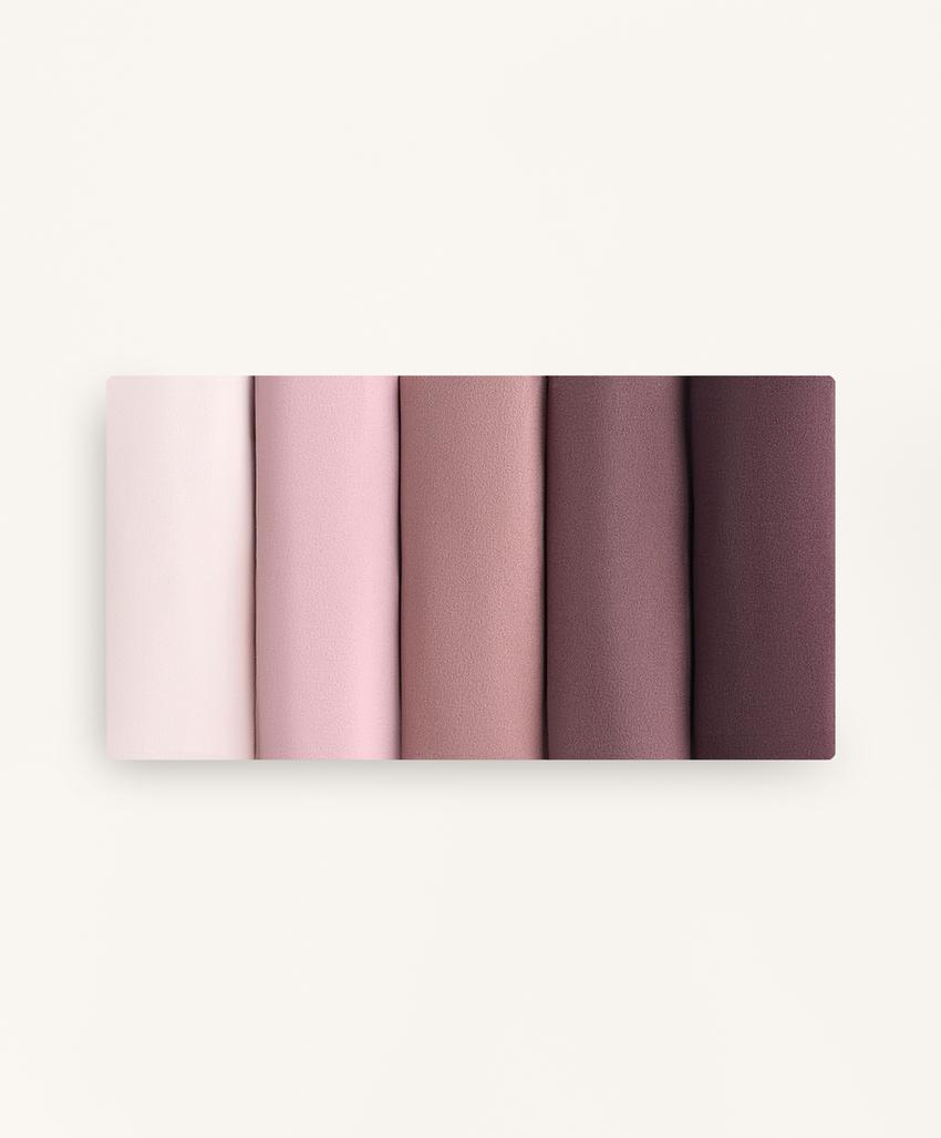 Набор из 5 бразильских трусиков из невидимого полиамидного микса