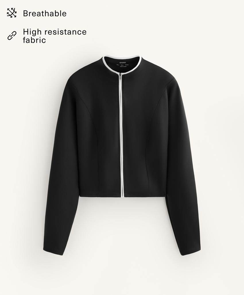 Куртка-корсет с эффектом неопрена