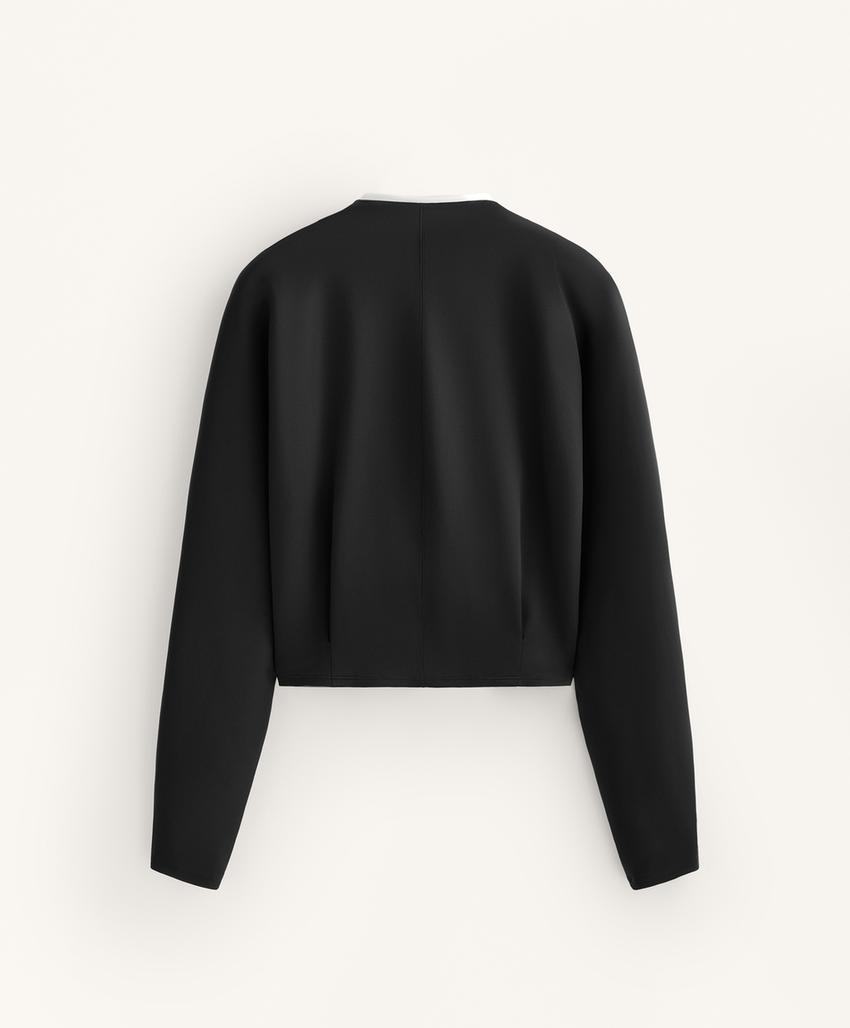 Куртка-корсет с эффектом неопрена