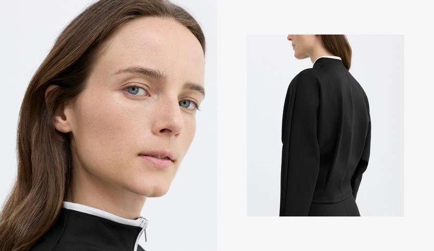 Куртка-корсет с эффектом неопрена