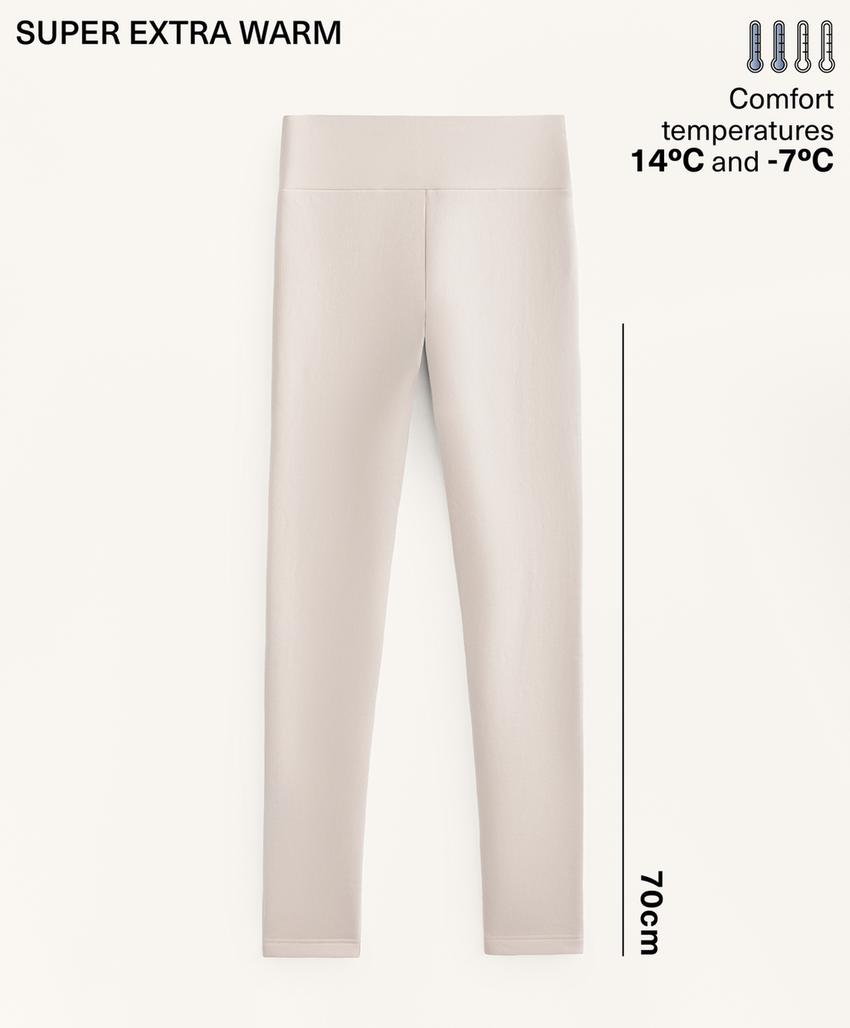 Super-extra-warm seamless 70cm high-rise ankle-length leggings