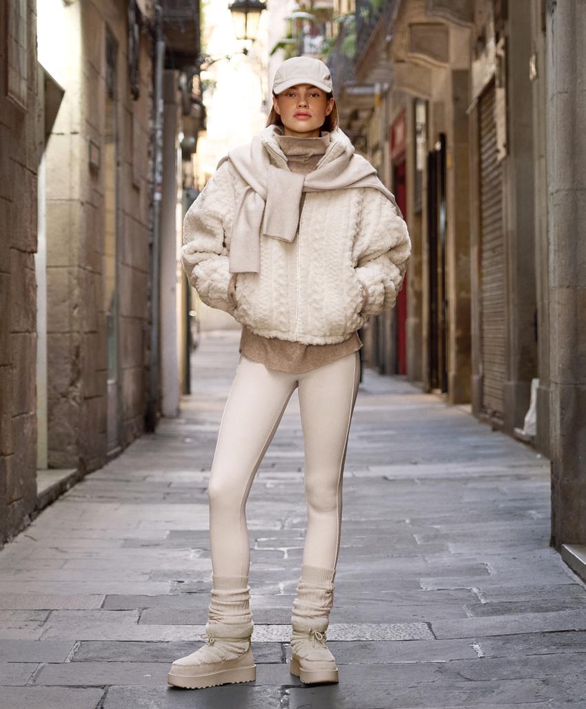 Super-extra-warm seamless 70cm high-rise ankle-length leggings