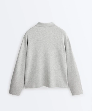 Поло из меланжевого пике- Заказать в России