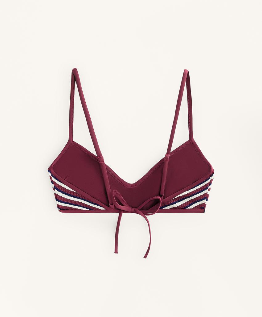 Бюстгальтер для бикини в полоску с текстурой