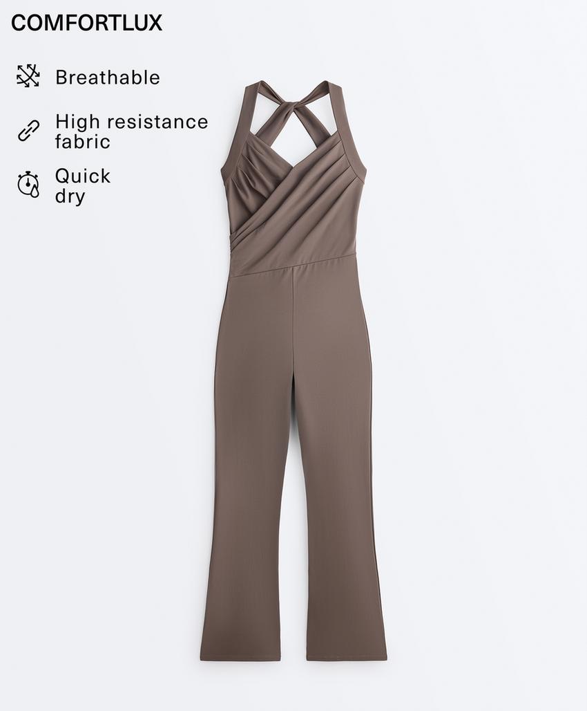 Длинный комбинезон Comfortlux Flare с перекрестными деталями