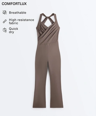 Длинный комбинезон COMFORTLUX FLARE с перекрестными деталями- Заказать в России