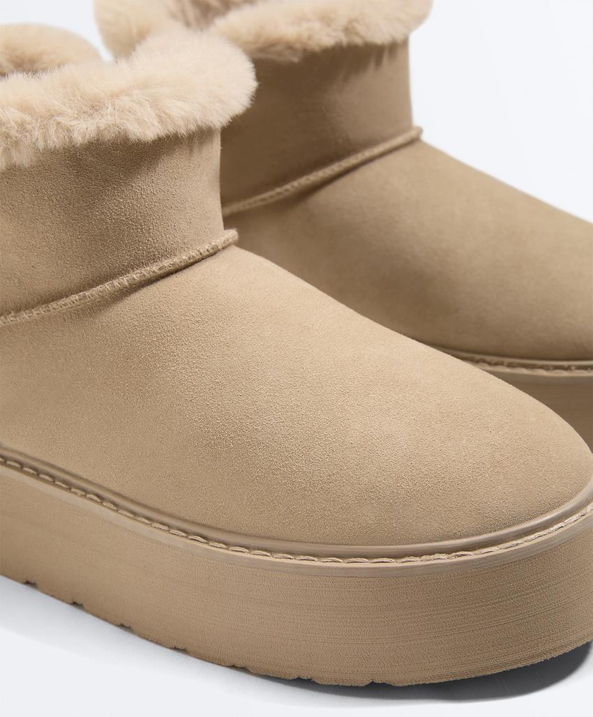 Кожаные платформенные ботинки