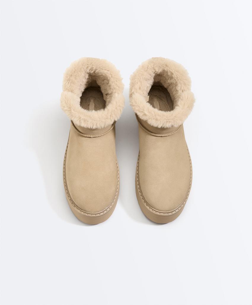 Кожаные платформенные ботинки