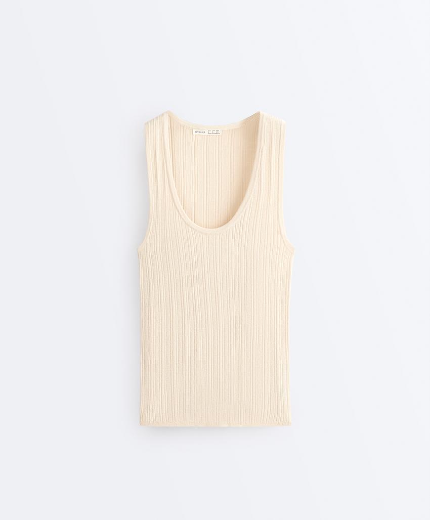 Вязаный топ Rib