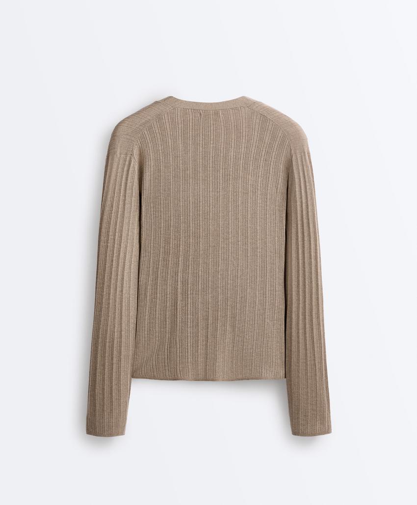 Вязаная куртка Rib с боковой завязкой