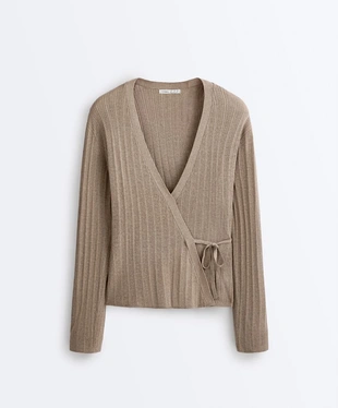 Вязаная куртка RIB с боковой завязкой- Заказать в России