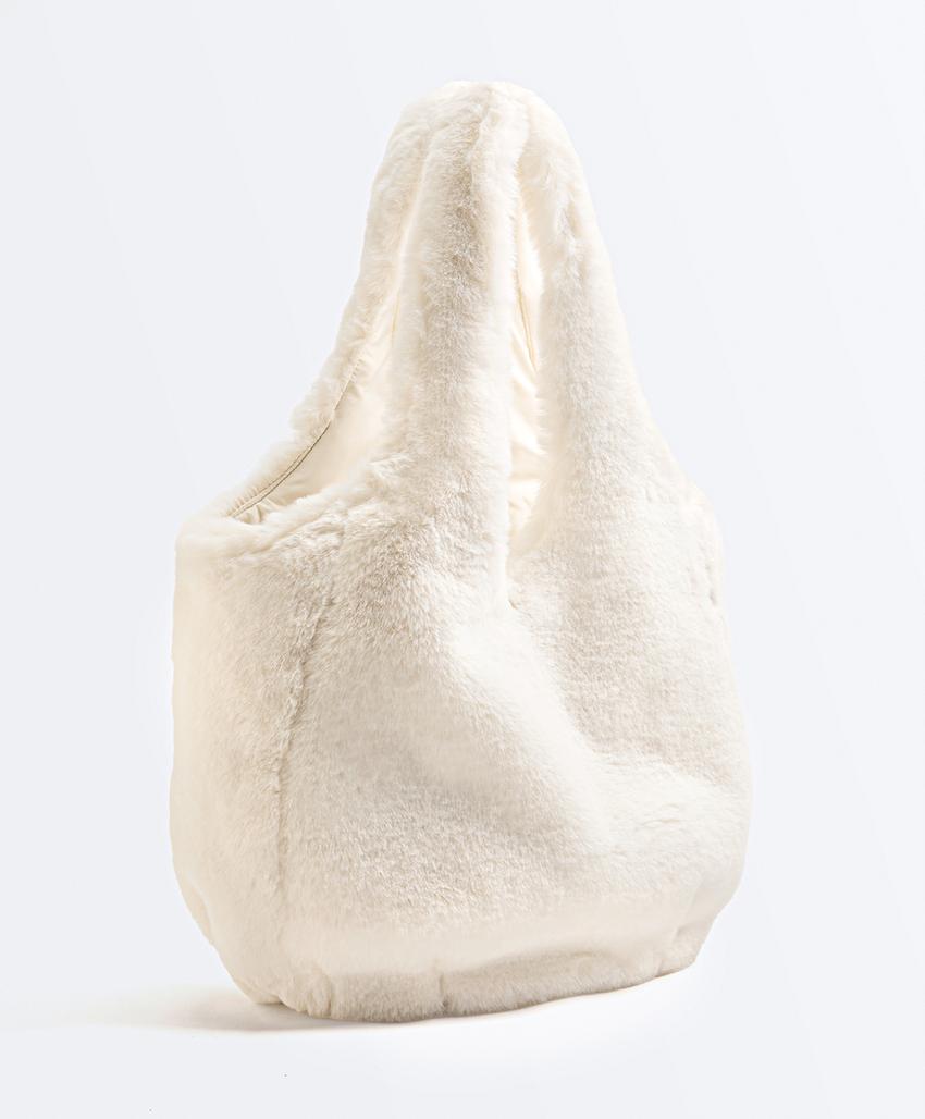 Сумка-шопер из искусственного меха