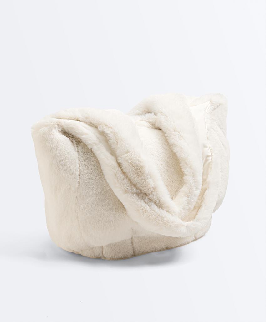 Сумка-шопер из искусственного меха