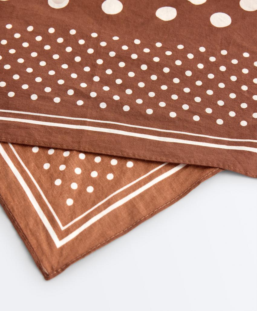 Бандана из 100%-го хлопка в горошек