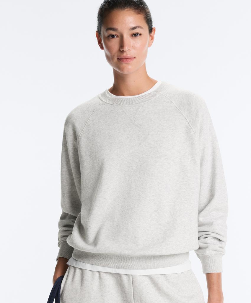 Толстовка с круглым вырезом из меланжевой ткани