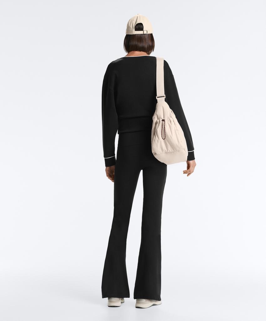 Толстовка с перекрестным кантом из модала