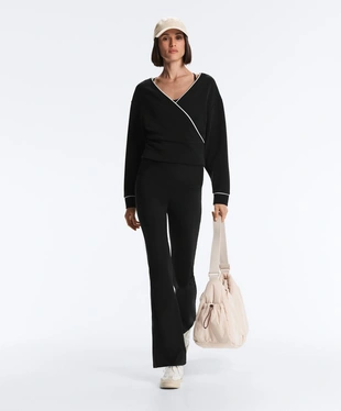 Толстовка с перекрестным кантом из модала- Заказать в России