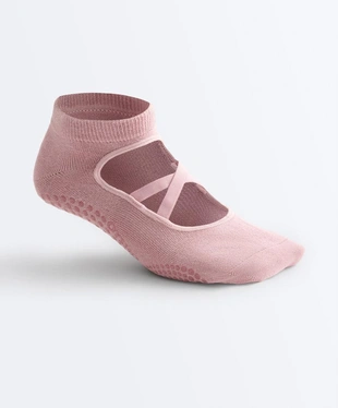 2 пары носков для йоги и пилатеса из смесового хлопка с лентами- Заказать в России