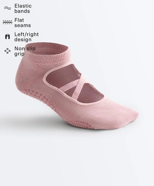 2 пары носков для йоги и пилатеса из смесового хлопка с лентами- Заказать в России