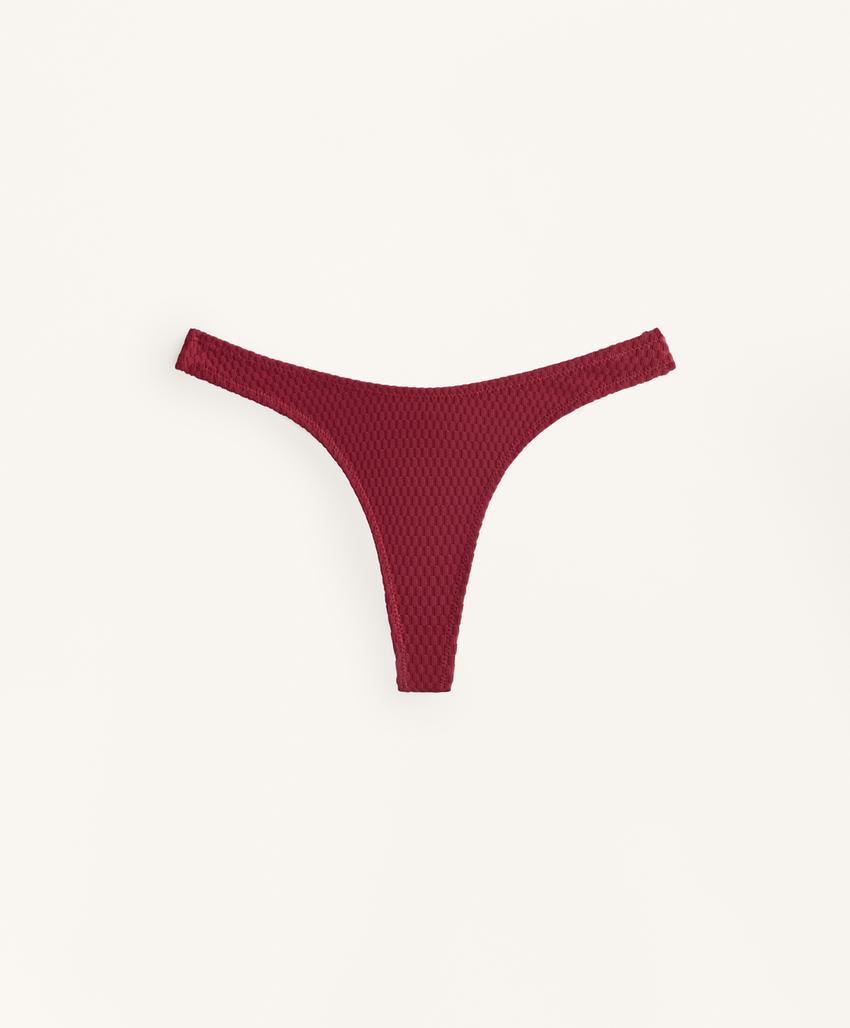 Трусы-бразильяна u-cut из мини-клетчатого жаккарда