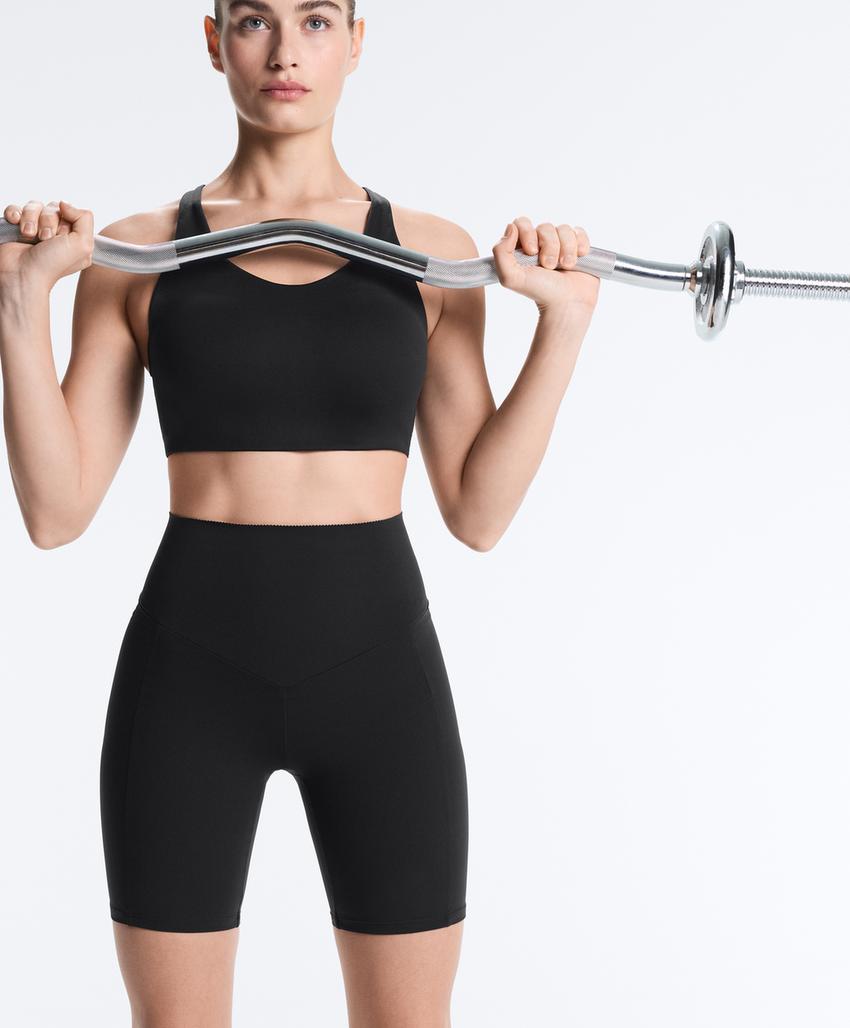 Лосины для велосипеда с высокой талией и карманами, 20 см