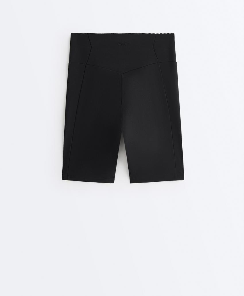 Лосины для велосипеда с высокой талией и карманами, 20 см