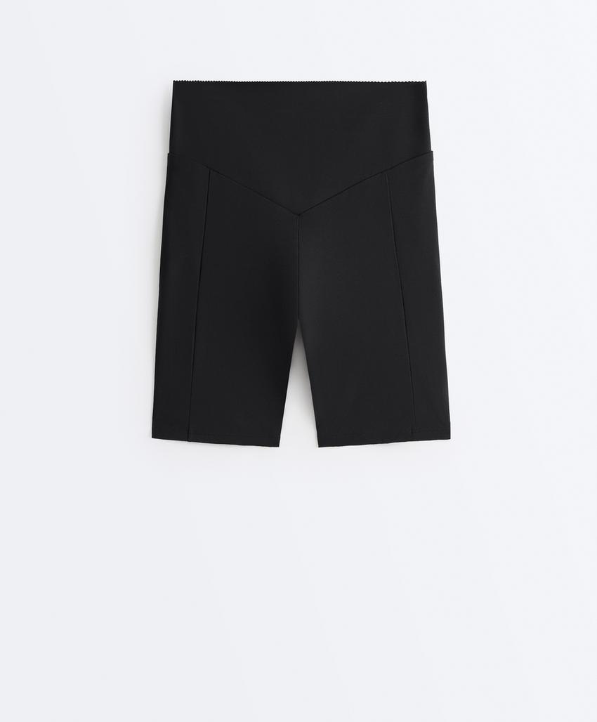 Лосины для велосипеда с высокой талией и карманами, 20 см