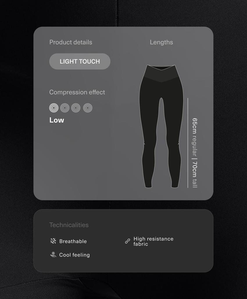 Леггинсы высокой посадки до щиколотки с вырезом light touch 65 см