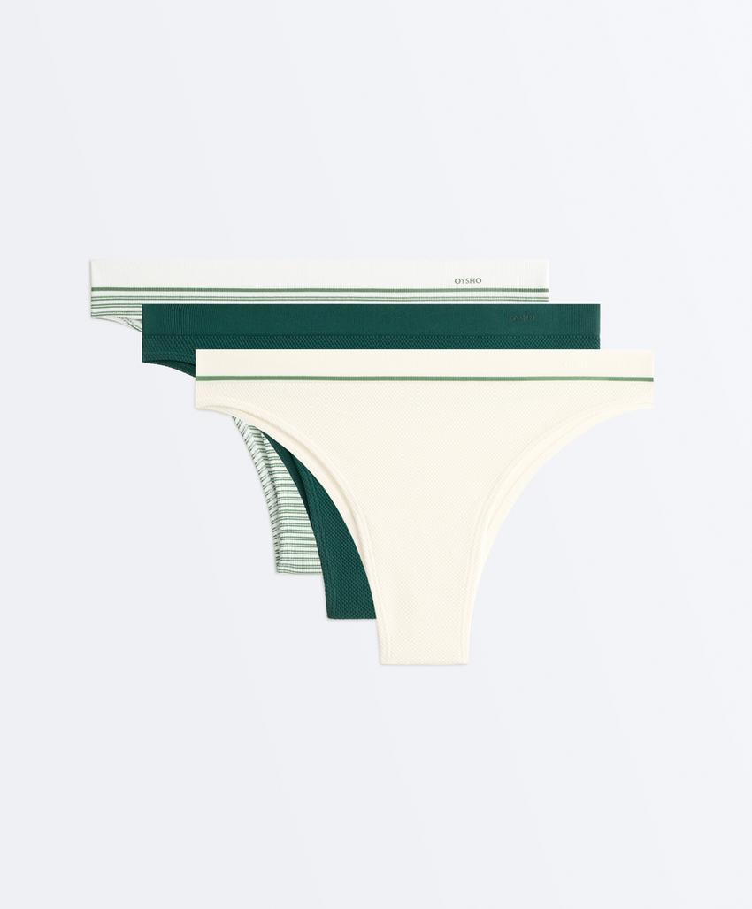 3 трусов бразильяно из смесового полиамида пике