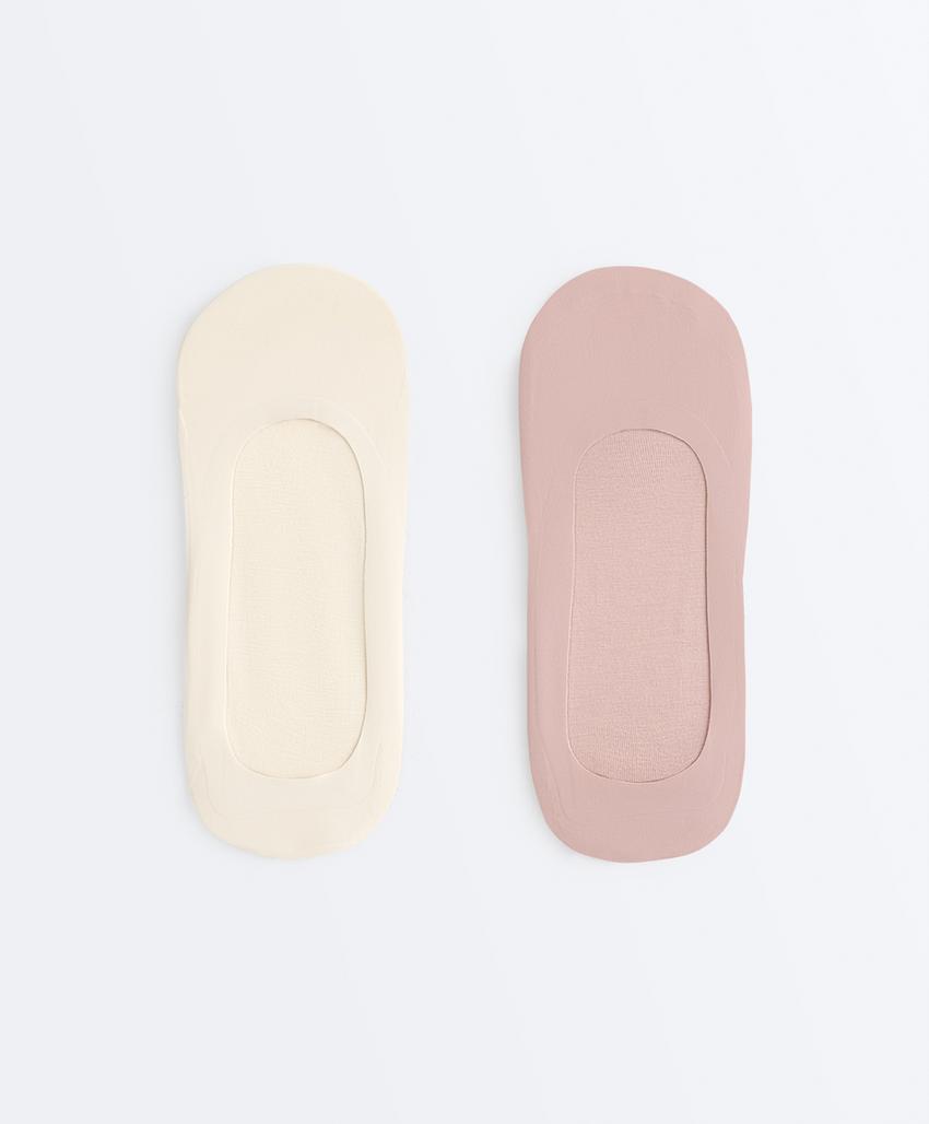 2 пары носков-следков из микрофибры со средним вырезом