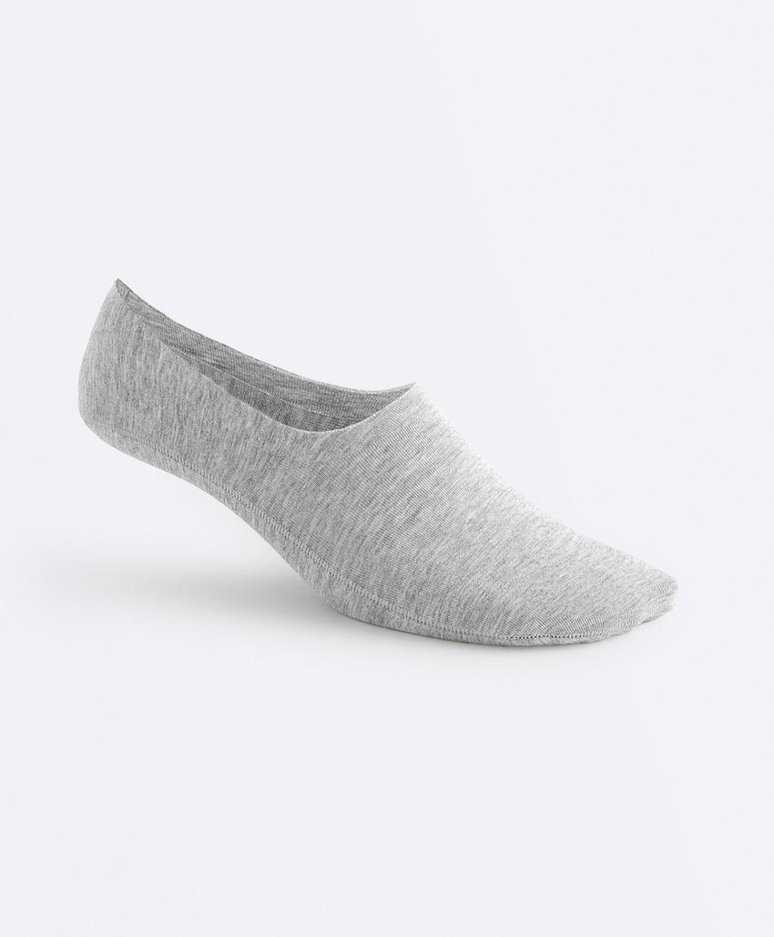 2 пары невидимых носков в рубчик из смесового хлопка с высоким вырезом