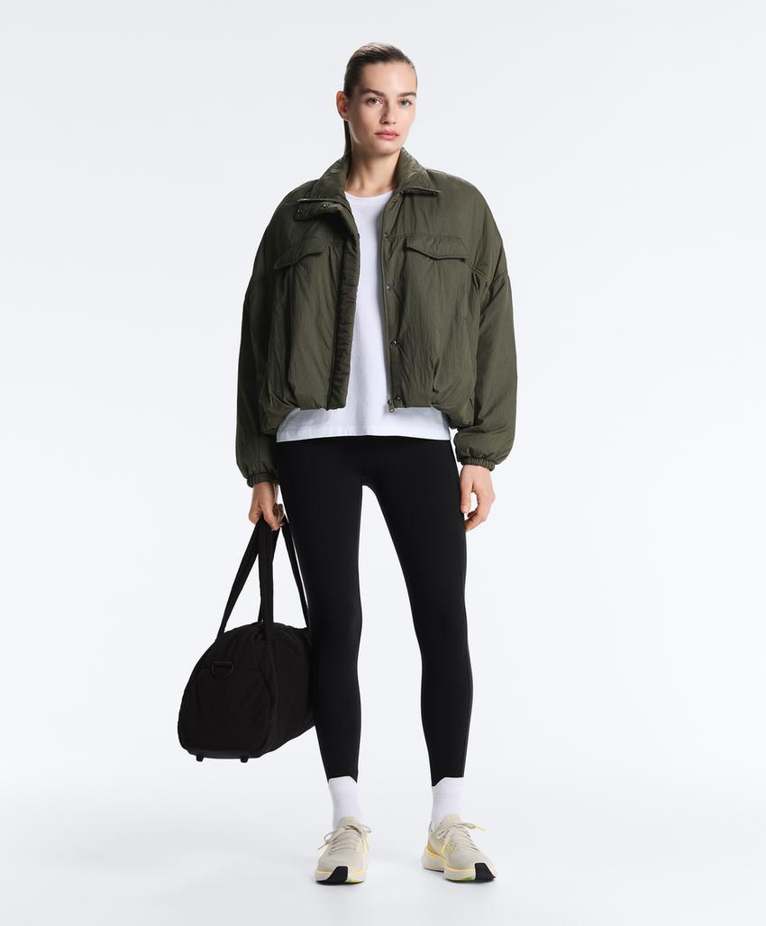 Леггинсы высокой посадки до середины голени с карманом