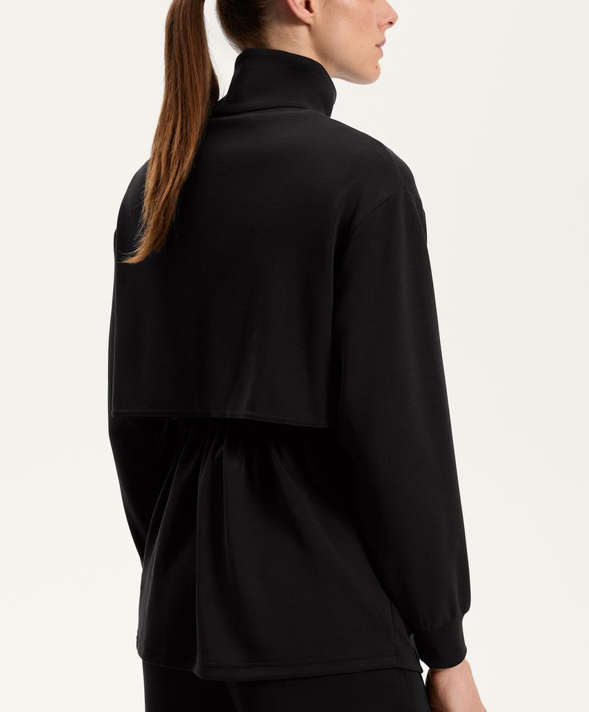 Длинный мягкий пиджак с модалом и карманами