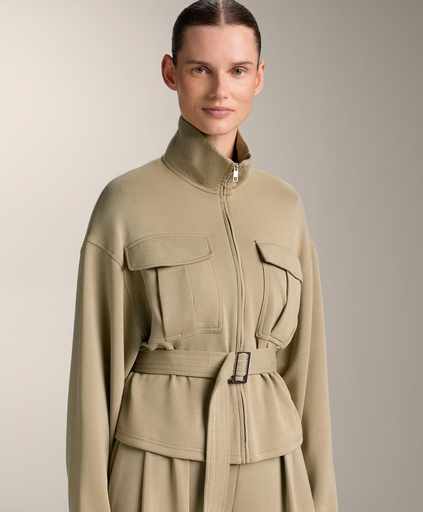 Пиджак с поясом из мягкого модала