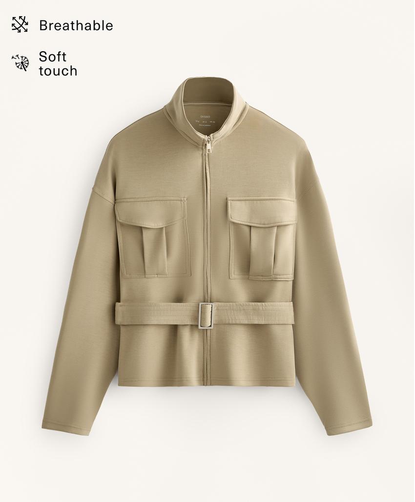 Пиджак с поясом из мягкого модала