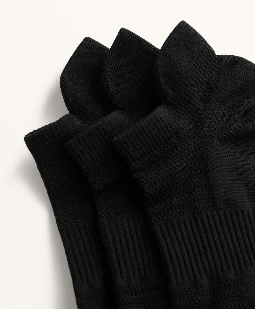 Носки для кроссовок из полиамидного смесового материала с табом для спорта, 3 пары